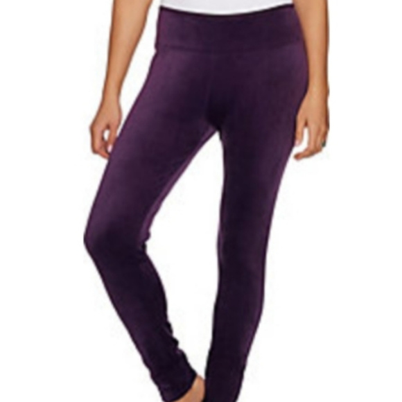 Cuddl Duds Double Plush Velour Leggings 
